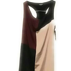 🍃 2 Allen B color block sleeveless shift dress